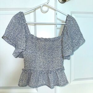 ASTR Floral Peplum Top